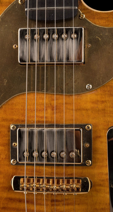 Used Postal Delta Zephyr Flamed Antique Burst Electric Guitar With OHSC