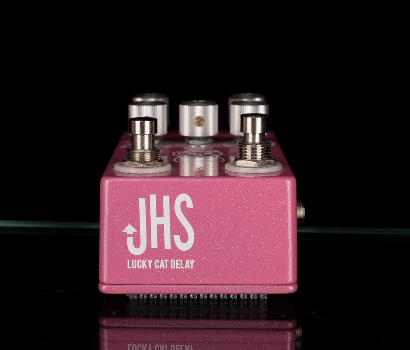 Used JHS Lucky Cat Delay Pink Guitar Effect Pedal With Box
