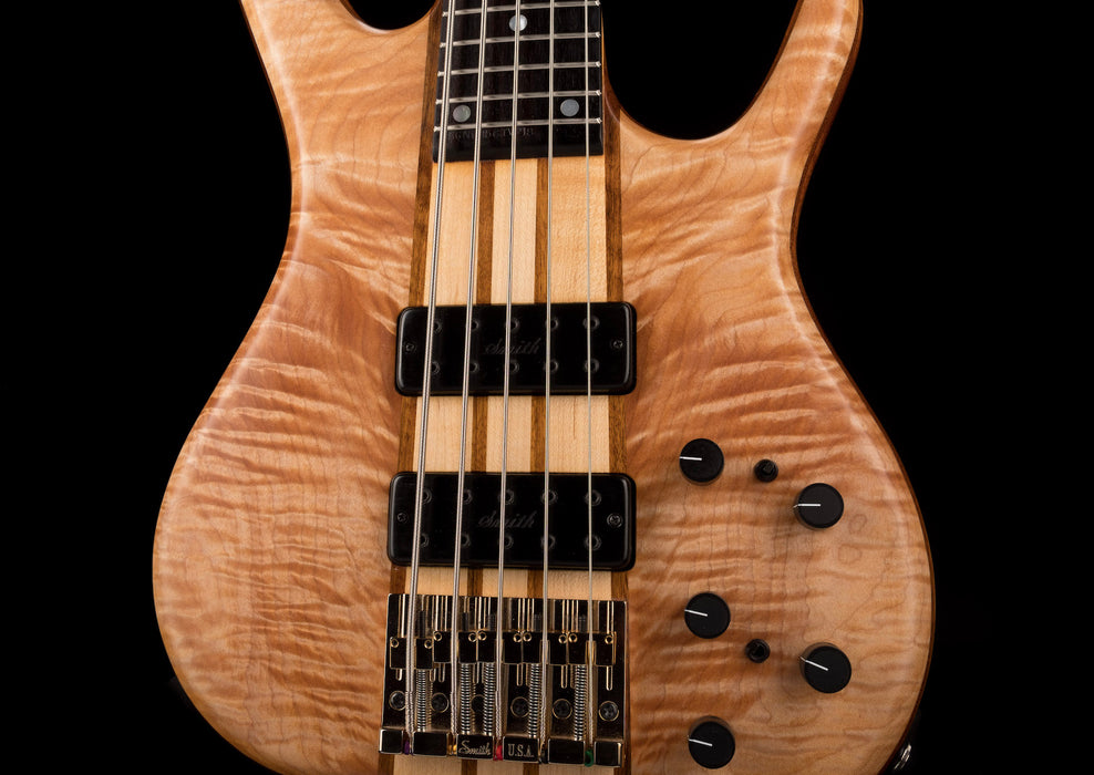 Pre Owned 2018 Ken Smith BSR 5GN 5-String Bass White Tiger With OHSC