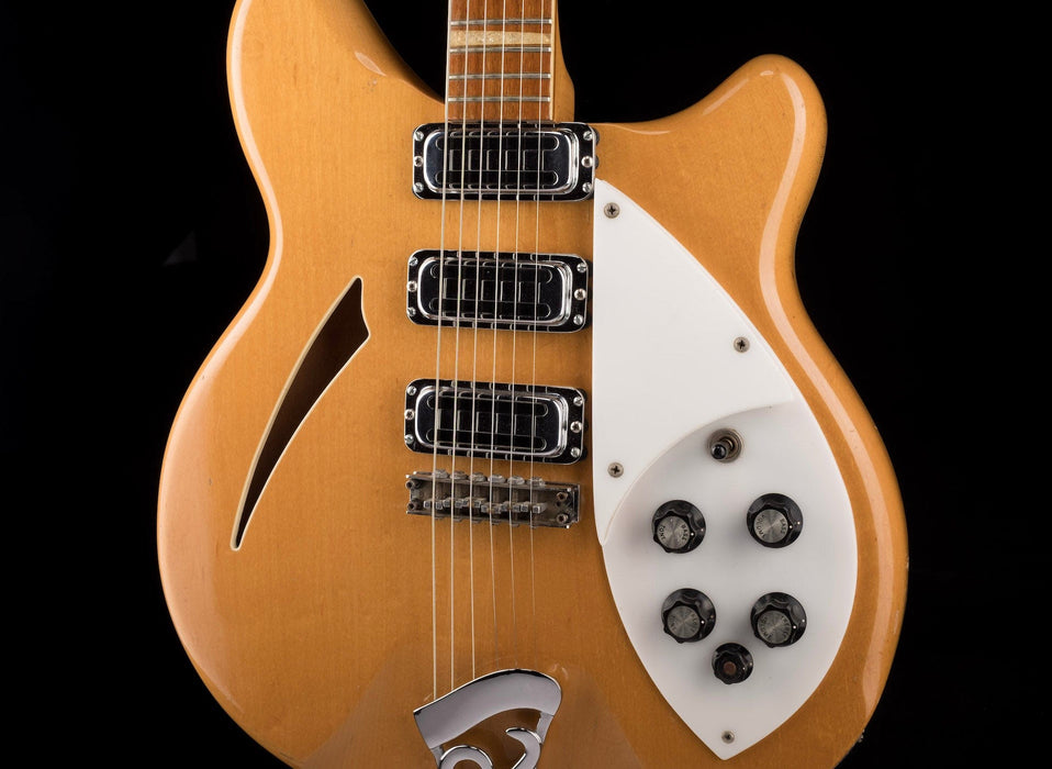 Vintage 1968 Rickenbacker 370/6 Maple Glo With New Silver Vintage-Style HSC