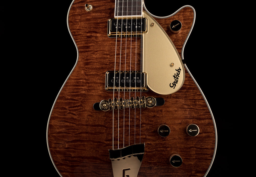 Gretsch Custom Shop Masterbuilt G6128CS 1954 Duo Jet NOS Brazilian Rosewood Curly Maple Walnut Stain
