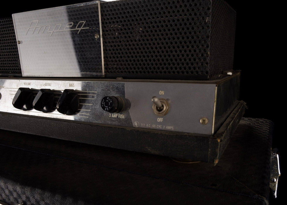 Used Vintage Ampeg Portaflex SB-12 Bass Guitar Amplifier Head And 1x12 Cabinet