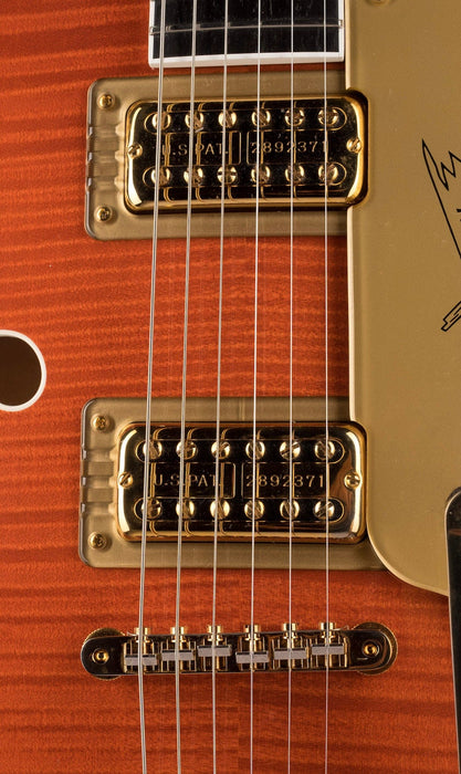Used 2017 Gretsch G6620TFM Nashville Orange Flame with OHSC