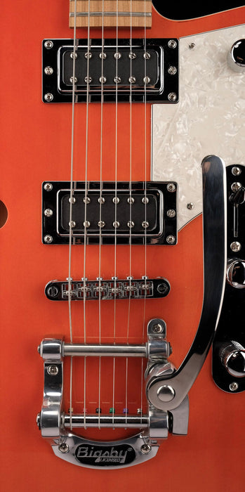vPre Owned Reverend Club King RB Rock Orange With Bigsby With OHSC