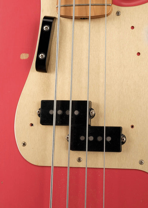 Used Fender Roadworn 50's Precision Bass Fiesta Red with Case