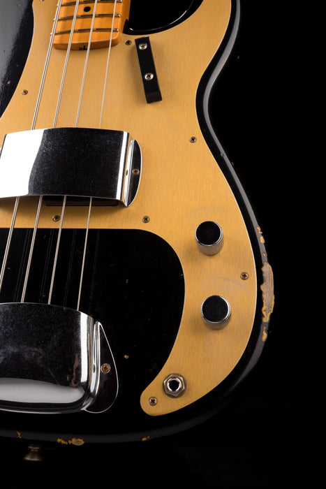 Fender Custom Shop 1958 Precision Bass Relic Aged Black over Chocolate 3-Tone Sunburst