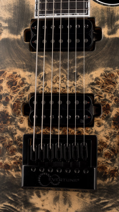 Mayones Regius 4Ever 7 String 3A Grade Eye Poplar Top Black Feather Satine Finish