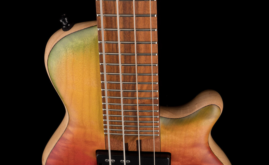 Mayones Cali4 Flame 3A Maple Top Custom Color Trans Rainbow Matt Finish with Case 