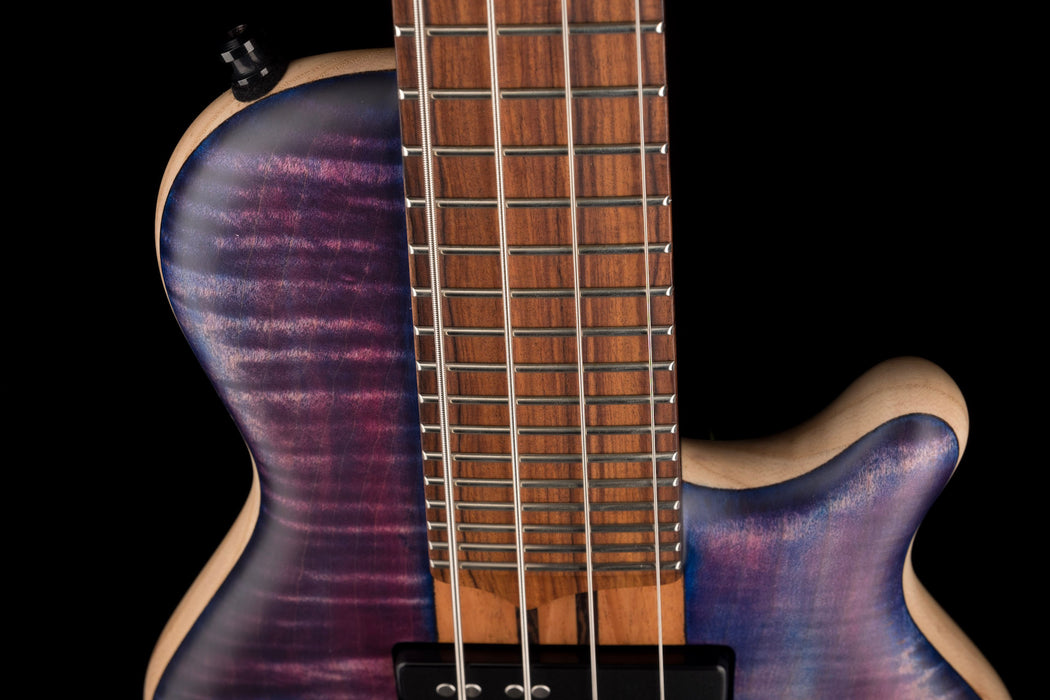 Mayones Cali4 Flame Maple Top Custom Color Trans Purple Matt Finish with Case