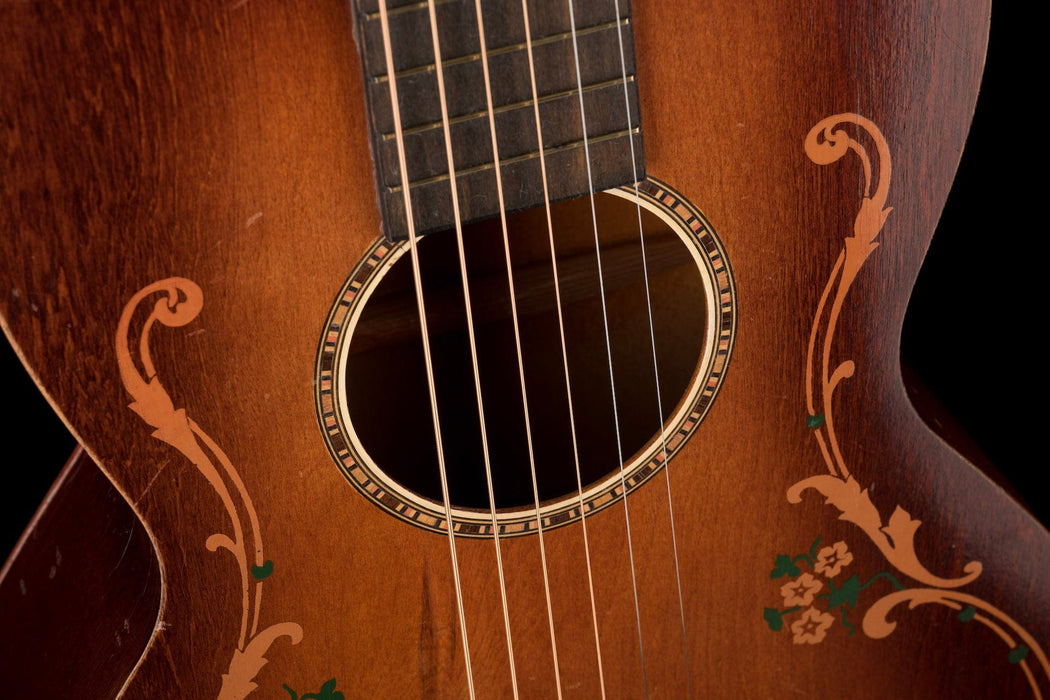 Pre Owned Regal Luann 1920's Floral Parlor Acoustic Guitar With SSC