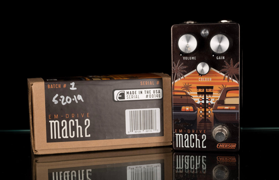 Used Emerson Custom EM-Drive Mach 2 Overdrive Guitar Effect Pedal With Box