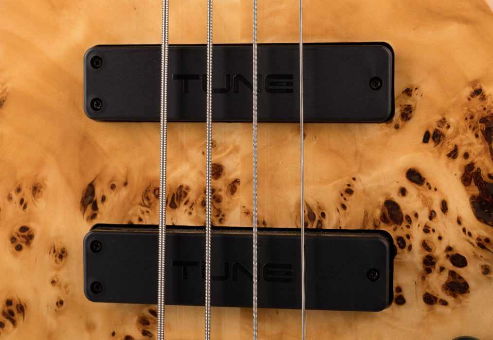 Pre Owned Tune TWB43-BR Electric Bass Burl Top Natural With OHSC
