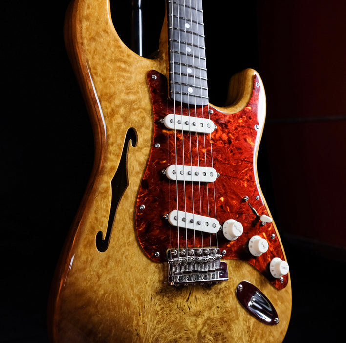 Fender Custom Shop Artisan Thinline Stratocaster Roasted Ash Body Spalted Maple Top Aged Natural