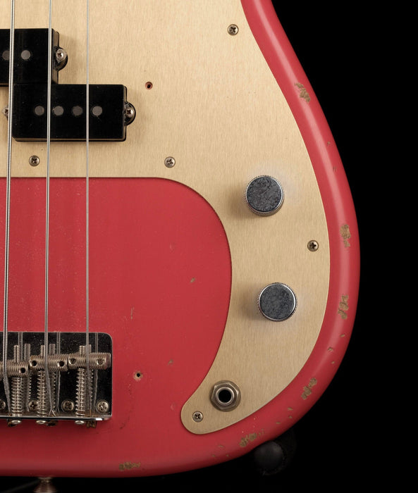 Used Fender Roadworn 50's Precision Bass Fiesta Red with Case