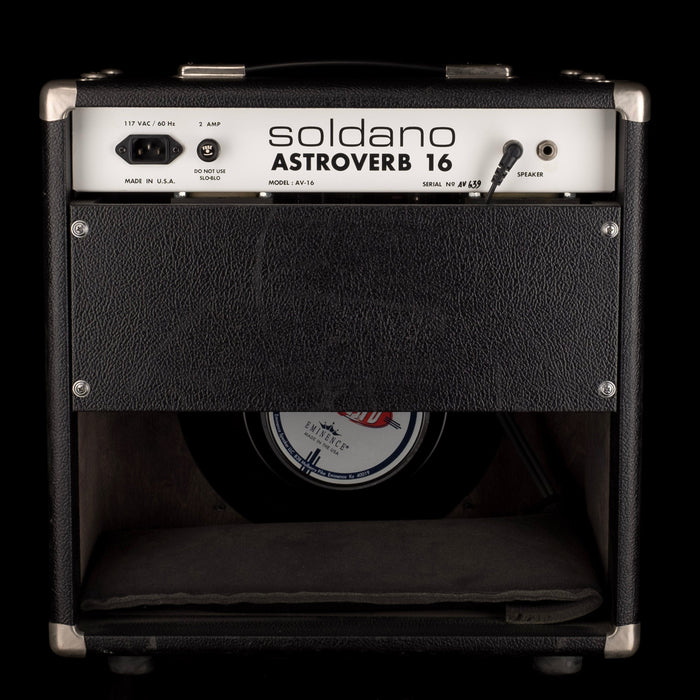 Pre Owned Soldano Astroverb 16 1x12" Black Guitar Amp Combo