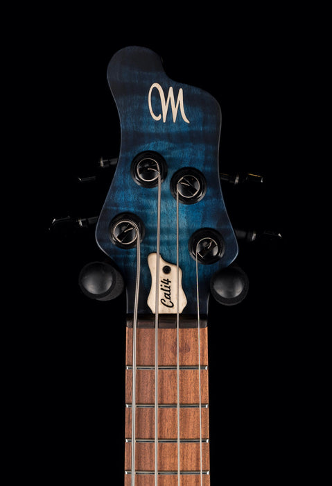 Mayones Cali4 Bass Mahogany Body 3A Flame Maple Top Trans Blue