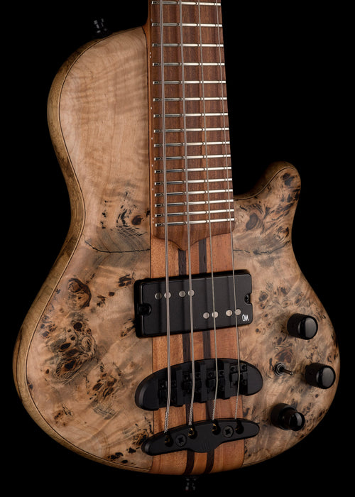 Mayones Cali4 Bass Black Limba Body 3A Poplar Top Natural Matt Finish