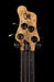 Mayones Cali4 Lined Fretless Bass Buckeye Burl Top Swamp Ash Back Ebony Board w/ Case