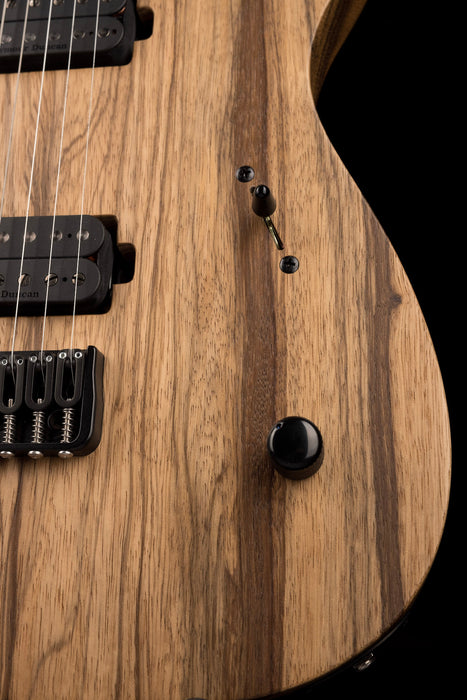 Mayones Duvell BL 7 String 27" Baritone Black Limba Trans Natural Matt Finish