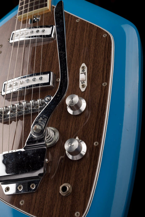 Vintage Teisco Del Rey 60's EV-2T Blue With Case