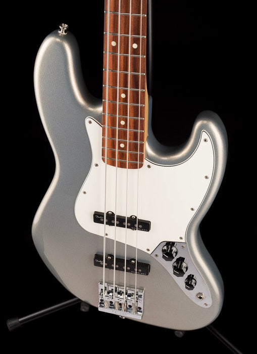 Used 2019 Fender Player Jazz Bass Modded Silver With Gig Bag