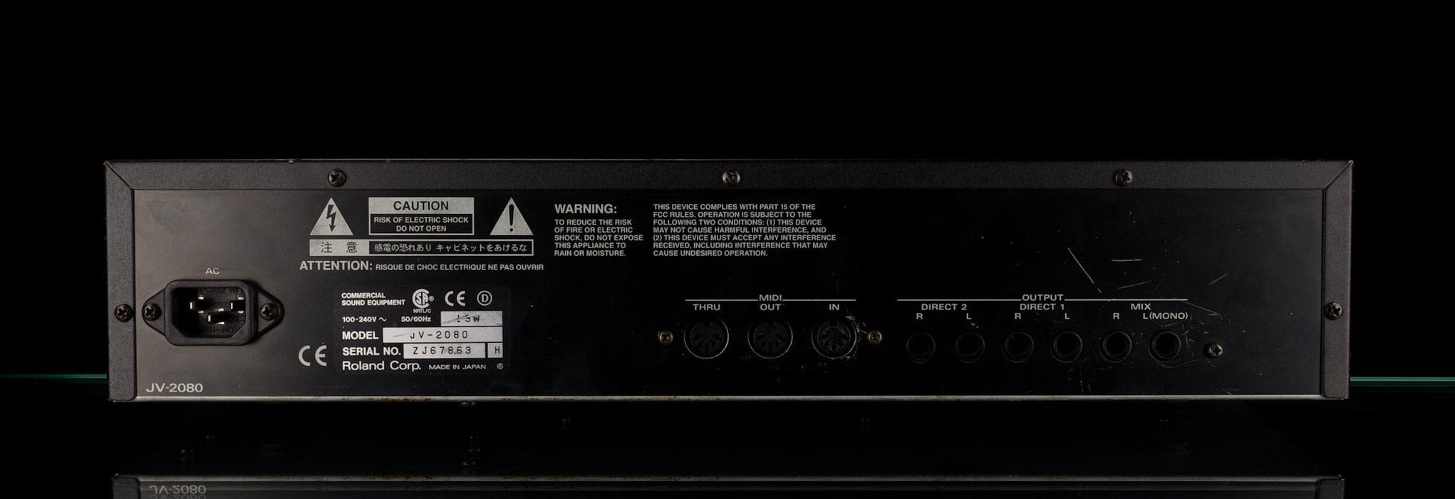 Pre Owned Roland JV2080 64-Voice Synthesizer Rack Unit With Pop Library Expansion Card