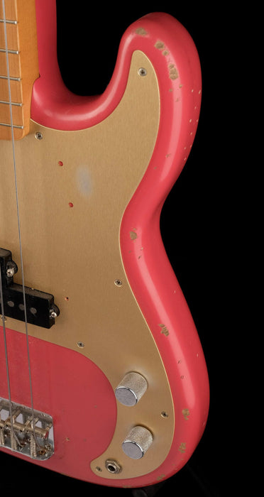 Used Fender Roadworn 50's Precision Bass Fiesta Red with Case