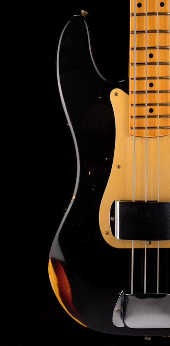 Fender Custom Shop 1958 Precision Bass Relic Aged Black over Chocolate 3-Tone Sunburst