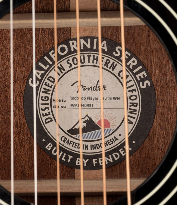 Used Fender Player Redondo Left-Handed Jetty Back Acoustic-Electric w/ Gig Bag
