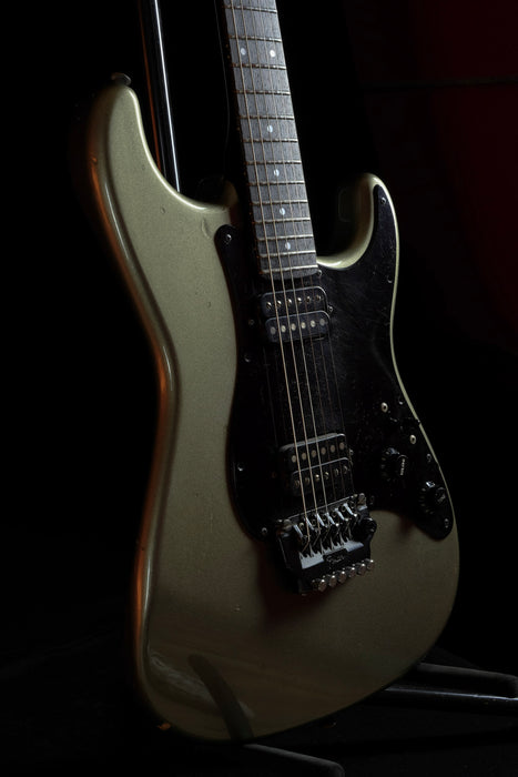 Used 1980s Fender Boxer Series Strat HH Pewter Electric Guitar With OHSC