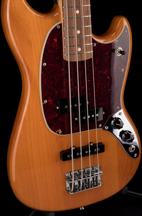 Used Fender Player Mustang Bass PJ Pau Ferro Aged Natural with Gig Bag