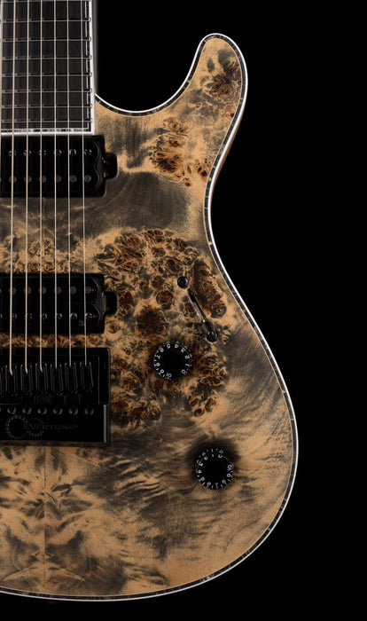 Mayones Regius 4Ever 7 String 3A Grade Eye Poplar Top Black Feather Satine Finish