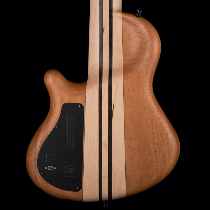 Mayones Cali4 Bass Mahogany Body 3A Flame Maple Top Trans Blue