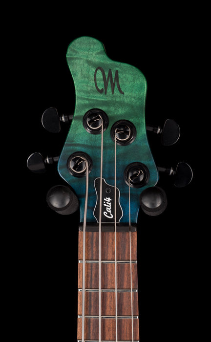 Mayones Cali4 Bass Black Limba Body 3A Quilted Maple Top Trans Blue & Green