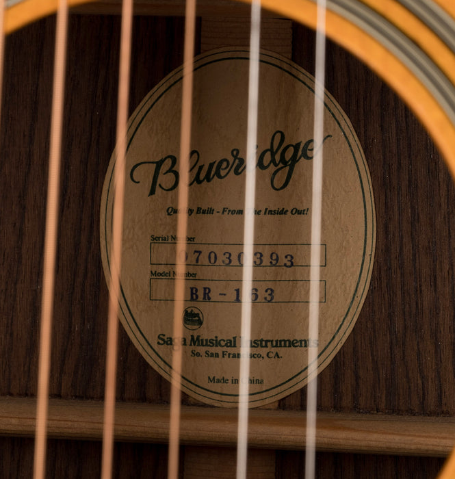 Pre Owned Blueridge BR-163 Acoustic Guitar With Bag
