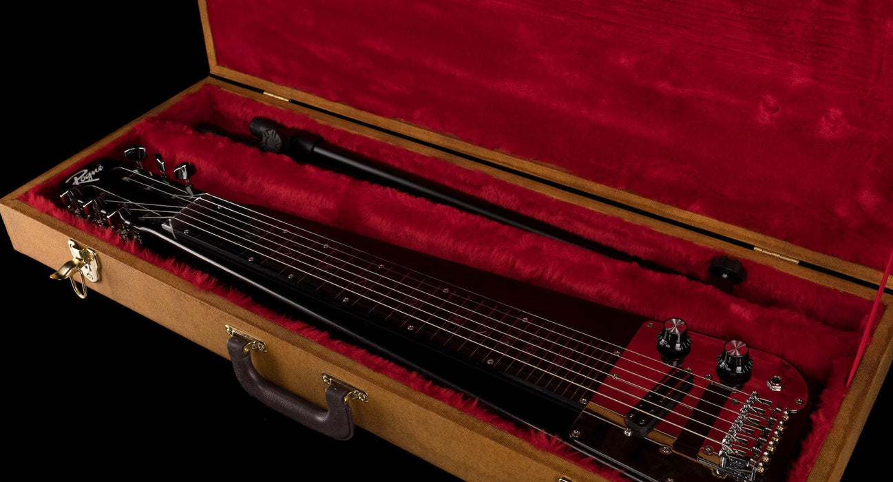 Used Rogue RSL-1 Lap Steel Metallic Black with Legs and Hardshell Case