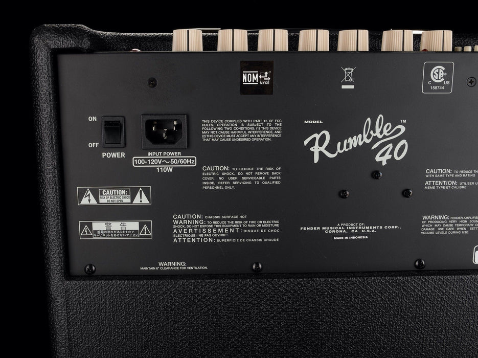 Used Fender Rumble 40 Bass Amp Combo