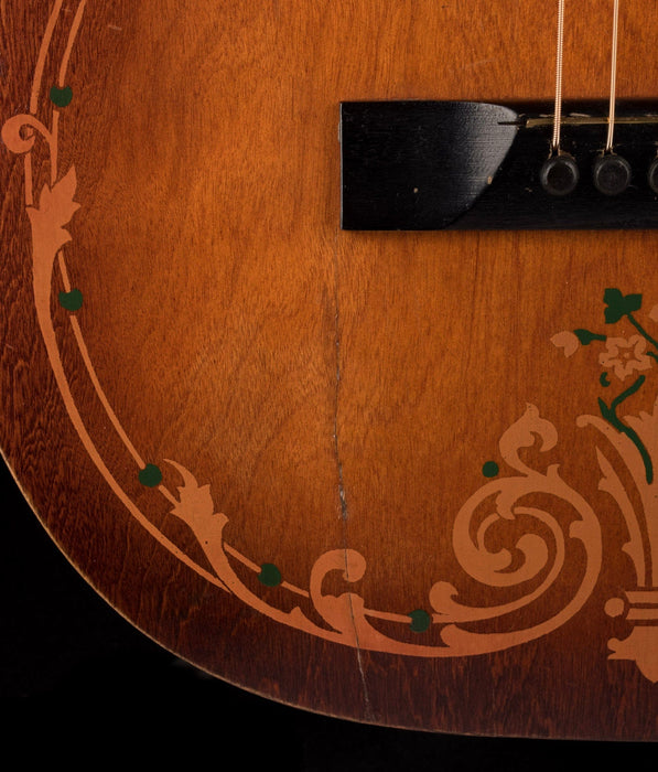 Pre Owned Regal Luann 1920's Floral Parlor Acoustic Guitar With SSC