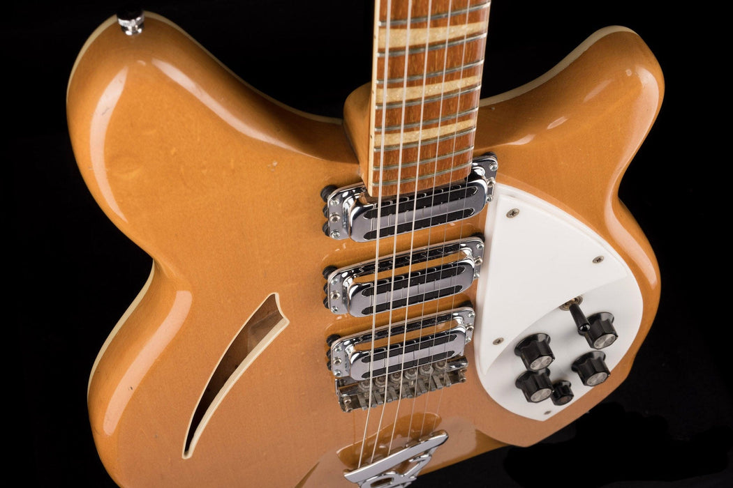 Vintage 1968 Rickenbacker 370/6 Maple Glo With New Silver Vintage-Style HSC