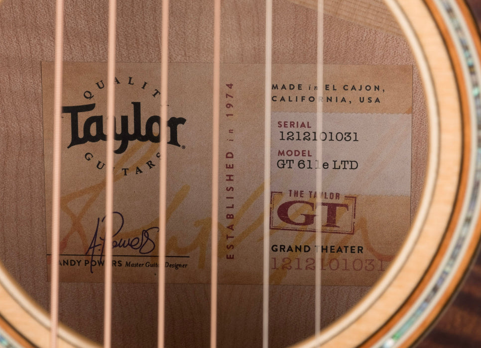 Taylor GT611e LTD Acoustic-Electric Guitar With Aerocase