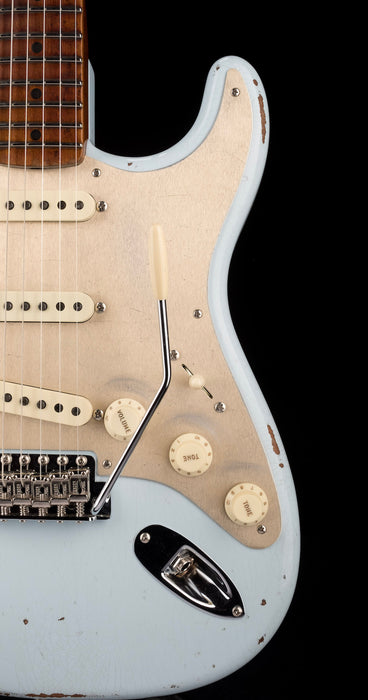 Fender Custom Shop Roasted 1956 Stratocaster Relic Faded Sonic Blue With Case