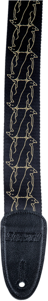 Gretsch Alternating Black Penguins Strap Gold