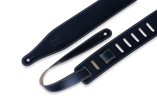 Levy's DM17-BLK 2 1/2" Wide Black Genuine Leather Guitar Strap