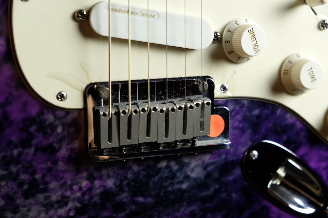 Pre Owned '93 Fender 40th Anniversary Limited Run Stratocaster Aluminum Purple Body OHSC