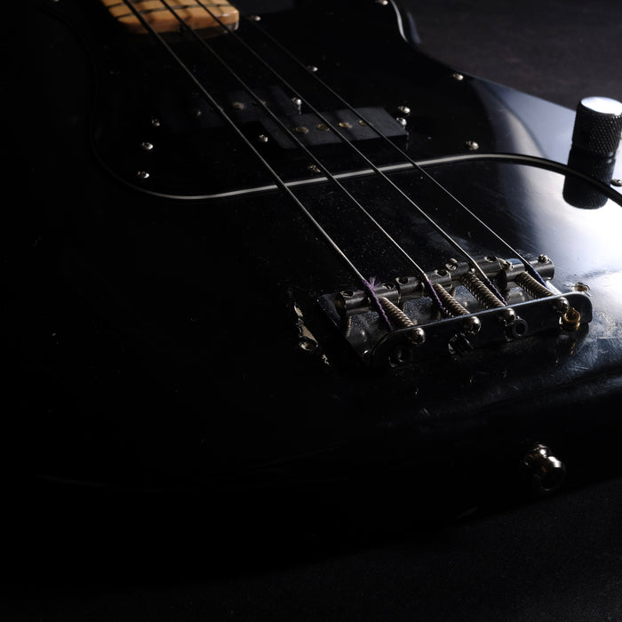 Vintage 1977 Fender Precision Bass Maple Neck Black With OHSC