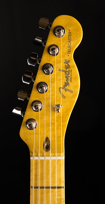 Pre Owned Fender American Design Select Carved Maple Top Telecaster Flame Maple Amber Sunburst
