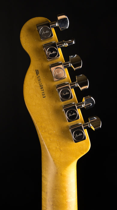 Pre Owned Fender American Design Select Carved Maple Top Telecaster Flame Maple Amber Sunburst