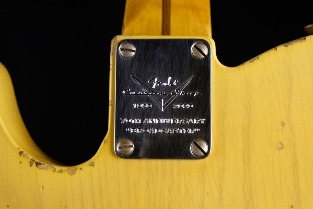 Fender Custom Shop Masterbuilt Kyle McMillin Limited Edition 70th Anniversary Broadcaster Relic Faded Nocaster Blonde