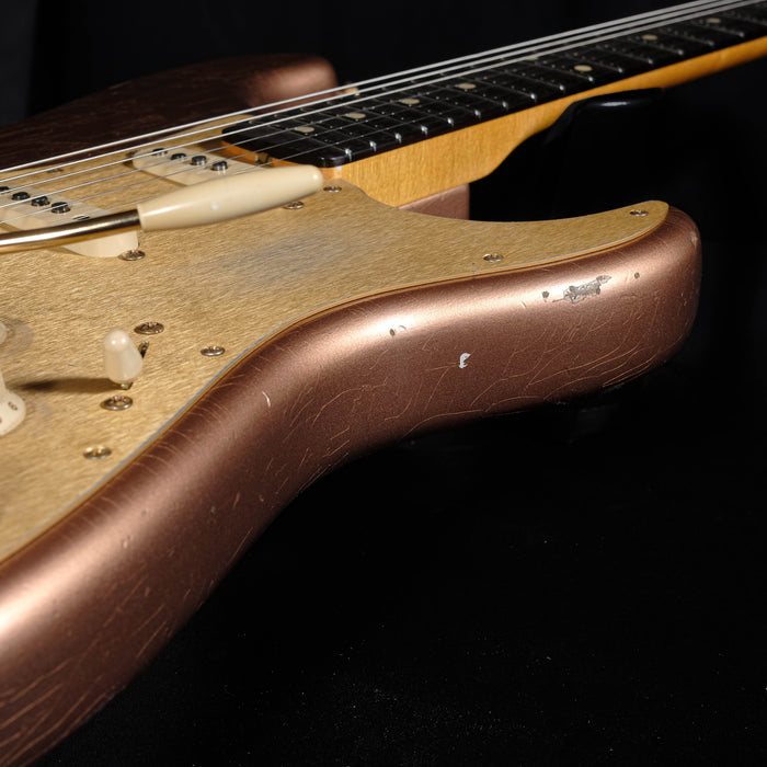 Preowned Fender Custom Shop "Golden Rose" 1959 Strat Relic Copper Metallic With OHSC