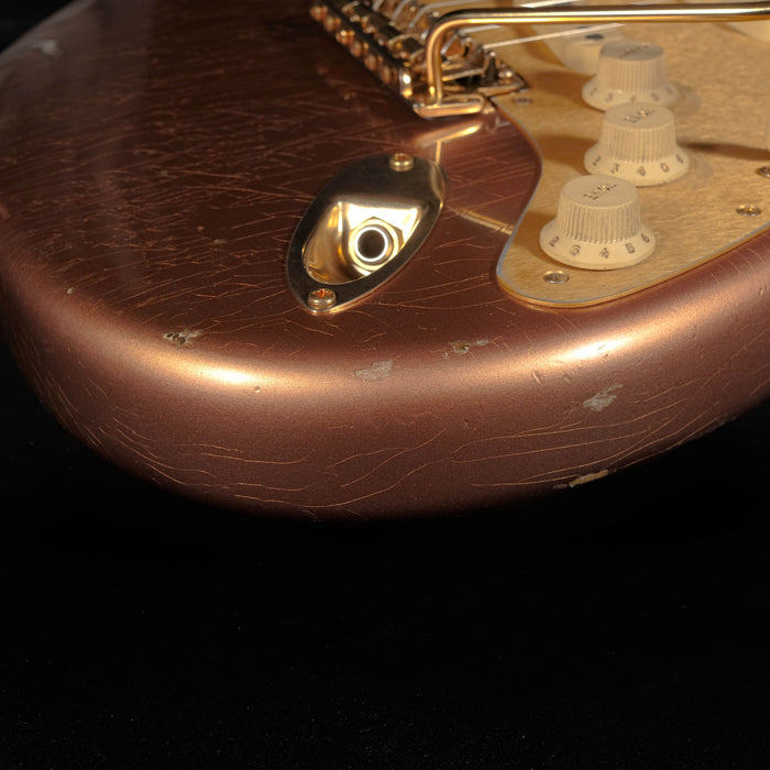 Preowned Fender Custom Shop "Golden Rose" 1959 Strat Relic Copper Metallic With OHSC